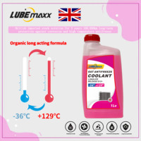 Lubemaxx rose, antigel pour systèmes de refroidissement de voiture, liquide de refroidissement pour radiateur