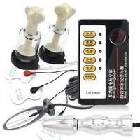 BDSM orgasme électrique mâle et femelle mamelon lèvres clip anal poitrine bande hôte orgasme alternatif sex toys