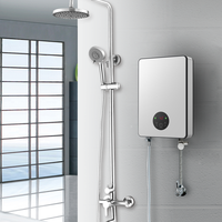 Chauffe-eau électrique sans réservoir 110V-127V 3500W à écran tactile numérique, chauffage rapide, mural, pour camping-car, maison, douche et lavage