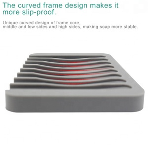 Kitchen & Bathroom <b>Silicone</b> Draining <b>Mat</b> with Anti-aging & Easy to Clean Features for Dishes Cups Soap Storage - Product Image 6