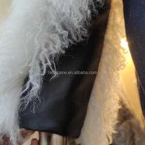 Elegante Giacca Corta Invernale da <span class=keywords><strong>Donna</strong></span> Bianca <span class=keywords><strong>con</strong></span> Collo in <span class=keywords><strong>Pelliccia</strong></span>, Spessa e Calda, Nuova Collezione Moda - Product Image 5