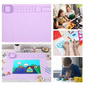 All'ingrosso logo personalizzato OEM/ODM nuovo durevole riutilizzabile BPA Free Silicone per bambini creazioni da disegno tappetini con tazza