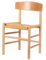 Chaise de salle à manger moderne en bois massif avec dossier en rotin tressé Offre Spéciale chaise en rotin naturel pour restaurant, salon et école