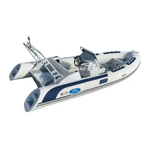 Bateau en aluminium de 17 pieds orca deep v bateau à côtes de luxe en aluminium alu sp520