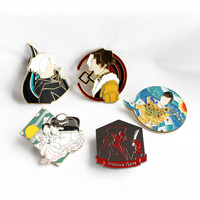 Pins et badges en émail dur et souple personnalisés avec image d'anime, de haute qualité, en gros