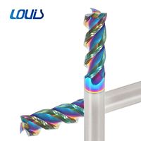 Fraise à rainurer en U multicolore en aluminium à 55 degrés, à trois lames en acier au tungstène, queue droite, tête plate, OEM