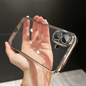 เคสใสแข็งแบบมีแผ่นป้องกันกล้อง ผลิตจากวัสดุ PC สำหรับ iPhone 16 Pro Max 15 Plus 14 13 12 11 XR XS Max - Product Image 3
