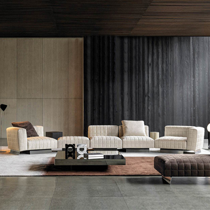 Chinese Luxury Genuine Leather Reclining Upholstered Sectional L-Shape <b>Sofa</b> Set 3-6 Seater Modern Design <b>for</b> Living Room Mall - Product Image 1