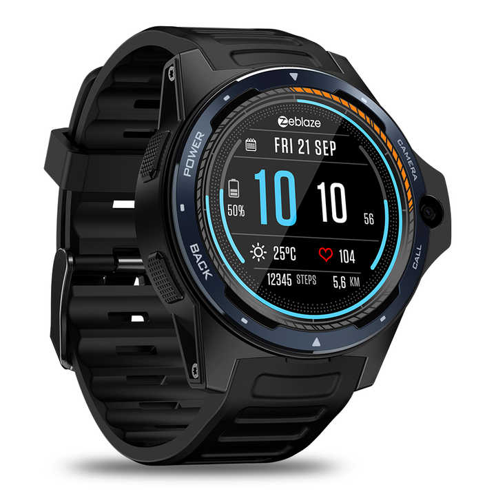 GPS Sport Smart Watch with heart rate monitor full touch screen round face Thor 5 zeblaze thor smart watch 4G WIFI Alibaba