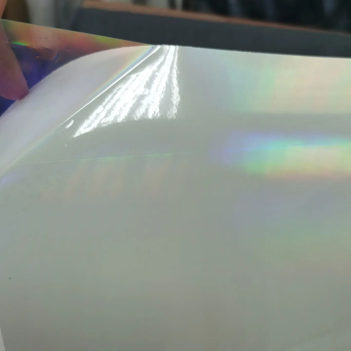 Trasparente olografica film di laminazione a freddo arcobaleno di disegno del modello