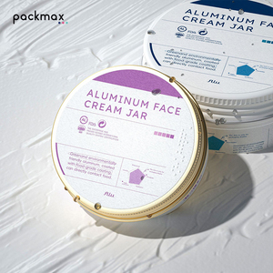 Pot en aluminium cosmétique personnalisé pour crème, baume, crème pour les mains - Boîte ronde en aluminium en stock avec impression personnalisée - Product Image 1