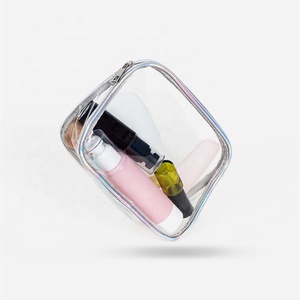 Borsa da viaggio con cerniera in vinile trasparente piccola bella borsa cosmetica per trucco impermeabile in Pvc con chiusura lampo Mini - Product Image 4