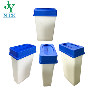 Cubo de Basura Alto y Estrecho con Tapa Abierta y Pedal, Contenedor de Plástico para Baño, Oficina o Cocina - Product Image 1