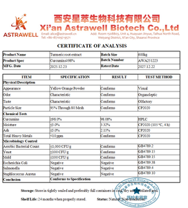 مسحوق الكركمين من أستراويل بنسبة 98٪، مسحوق الكركمين للمفاصل ومكملات الصحة - Product Image 2