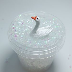สไลม์ใสยืดหยุ่น CHENXI Factory Design รุ่น Elegant Swan Jelly Slime แบบมีกากเพชรตกแต่ง - Product Image 5