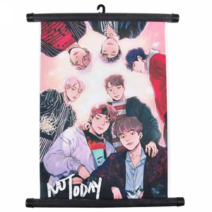 Fast Delivery Custom Designed Hanging <strong>Scroll</strong> Anime Poster <strong>Wall</strong> <strong>Scroll</strong> with Plastic/Aluminium Rod Promotional Flags &amp; Banners - Product Image 2