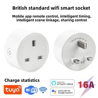 Prise intelligente Wi-Fi standard britannique 16A haute puissance avec minuterie Hong Kong 16A, contrôle à distance via l'application Tuya Smart et capteurs de mouvement et de positionnement pour le Royaume-Uni