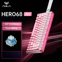 Teclado Mecánico Compacto AULA Hero68 Air con Interruptores Magnéticos, Efecto Hall, 8KHz Rapid Trigger, RGB, para Juegos FPS