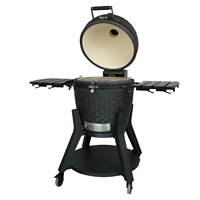 Barbecue Kamado Auplex 22 pouces, Kamado Premium, Nouveauté, Barbecue en céramique au charbon de bois pour cuisine extérieure