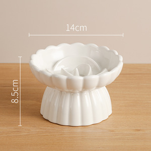 Pé alto Cerâmica Pet Bowl Slow Food Bowl com Vômito Proteção para Cães e Gatos Espinha Elevada <span class=keywords><strong>Cat</strong></span> Food Bowl - Product Image 6