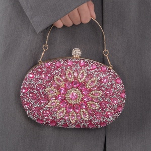 2024 Women's Luxury Handbag Pu Leather Fashion Banquet Hand <strong>Bag</strong> Wedding Dress Diamond Evening Party <strong>Bags</strong> - Product Image 4