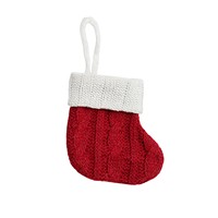 Noël Mini Bas Ornements Chaussettes Tricotées Bonbons Cadeau Sac Arbre De Noël Pendentif Décoration Fournitures