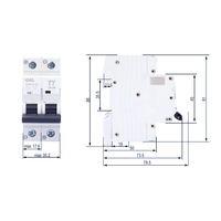 1p 2p 3p 4P mcb 32 ampères 64A 125A disjoncteur miniature disjoncteur