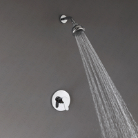 Robinet de douche gris anthracite Starlight avec affichage numérique LED, pommeau de douche effet pluie, ensemble de mitigeur de douche en laiton pour salle de bain