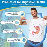 Compléments alimentaires à base de plantes pour hommes adultes, enzymes digestives, prébiotiques, capsules pour la santé de l'intestin, de l'immunité, de la prostate et des voies urinaires, à base de palmier nain et de canneberge