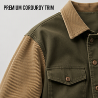 Jaket Denim Vintage Stone Washed untuk Pria - Mantel Musim Dingin Oversize 100% Katun dengan Kancing & Bordir Bermotif