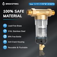 Prefiltro de Sedimentos Reutilizable de 40 Micras para Toda la Casa, Sin Electricidad, de Filtro Rotatorio, 4m/h, Malla SUS316L, 3/4 o 1 Pulgada, para Uso Doméstico