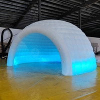 Tente gonflable LED personnalisée en forme de dôme, installation facile, abri gonflable pour événements et fêtes de jardin