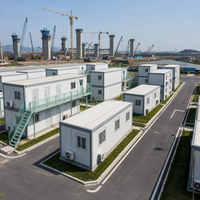 Bâtiment de bureau modulaire préfabriqué en acier de 20 pieds à assemblage rapide pour chantier