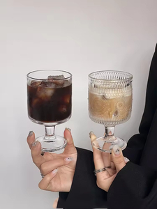 Vintage Embossed Floral Glass <b>Goblet</b> Clear and Colored <b>Wine</b> Glasses for Wedding Parties Elegant Drinkware - Product Image 6