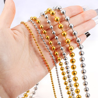 Fermoirs et crochets multi-spécifications en acier inoxydable plaqué or pour chaînes à billes, formes irrégulières, accessoires de bijoux de mode DIY