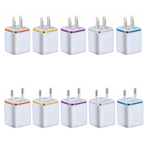 Adaptateur secteur 10W avec double port USB 2.1A+1A, protection OVP, câble rétractable et design pliable pour téléphones portables - Product Image 2