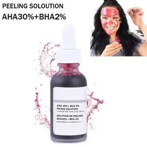 Oem/Odm Verbeteren Huidtextuur Serum Private Label Gewone Aha 30% En Bha 2% Peeling Oplossing Gezichtsserum