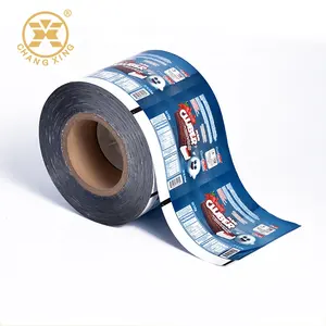 Bobine di pellicola per imballaggio di cioccolato stampate personalizzate termosaldabili/rotoli di pellicola per involucro di caramelle BOPP metallizzato con sigillo a freddo