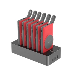 สถานีชาร์จแบตเตอรี่สำรองแบบพกพา WST รุ่นใหม่ ความจุ 10000mah*6 พร้อมแท่นชาร์จไร้สาย สำหรับธุรกิจและร้านอาหาร - Product Image 4