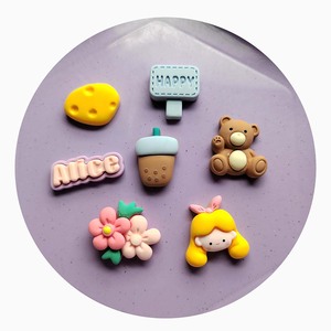 Nueva novedad Hada jardín tema limo encantos flores lindas oso <span class=keywords><strong>queso</strong></span> leche té taza cabujones adornos para joyería DIY - Product Image 1