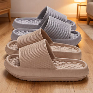 Home Slippers Thick Sole EVA <b>Soft</b> Cushioned Indoor Summer Autumn Winter Spring Adult Unisex Slip On Comfortable House <b>Shoes</b> - Product Image 1