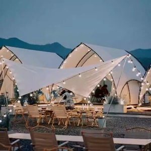 Outdoor Desert Sailing Shape Double Layer Four-Season Waterproof Camping Glamping <b>Tent</b> With One Bedroom & Living <b>Room</b> Camping Ca - Product Image 5