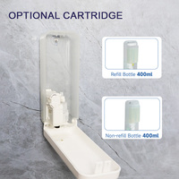 Distributeur de savon mural automatique 3-en-1 étanche IPX7 avec capteur pour piscine publique et salle de bain, pulvérisation UV