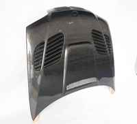 Capot moteur en fibre de carbone véritable brillant avec aération pour BMW Série 3 E46 M3 Coupé 1998-2006, kit de carrosserie avant de remplacement