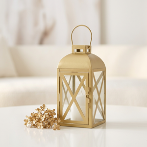 Manufacturers Modern <b>Gold</b> Metal Candle <b>Lantern</b> for Home and Weddings Tabletop Decorations - Product Image 2