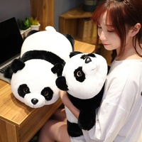 Offre Spéciale : Cadeau d'Anniversaire – Peluche Panda Personnalisée Allongée, Ultra Douce, en Coton PP Écologique