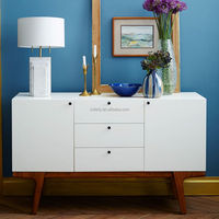Armoire de luxe en bois massif, meuble de salle à manger moderne, buffet, pieds en chêne massif, table de buffet