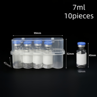 Boîte de rangement en plastique pour 10 flacons de 7 ml, étui portable pour peptides et poudres lyophilisées, vente en gros