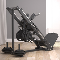 Presse à jambes double fonction 45 ° Entraîneur de force Hack Squat Fitness Multi-Function Gym Equipment Commercial Home Inverted Bench Rack