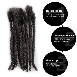 Offre Spéciale Afro Crépus <span class=keywords><strong>Naturel</strong></span> <span class=keywords><strong>Cheveux</strong></span> <span class=keywords><strong>Rasta</strong></span> Humains 10 Pouces 0.4-1.0 cm <span class=keywords><strong>Naturel</strong></span> Noir Humain Dread Texturé Locs - Product Image 6